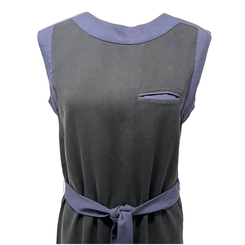 Lacoste Silk Black & Navy Sleeveless Shift Dress Women’s EU 38 - Picture 2 of 11